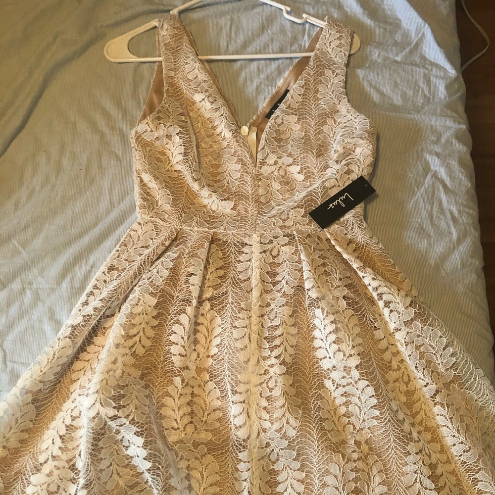 White and cream Lulus dress